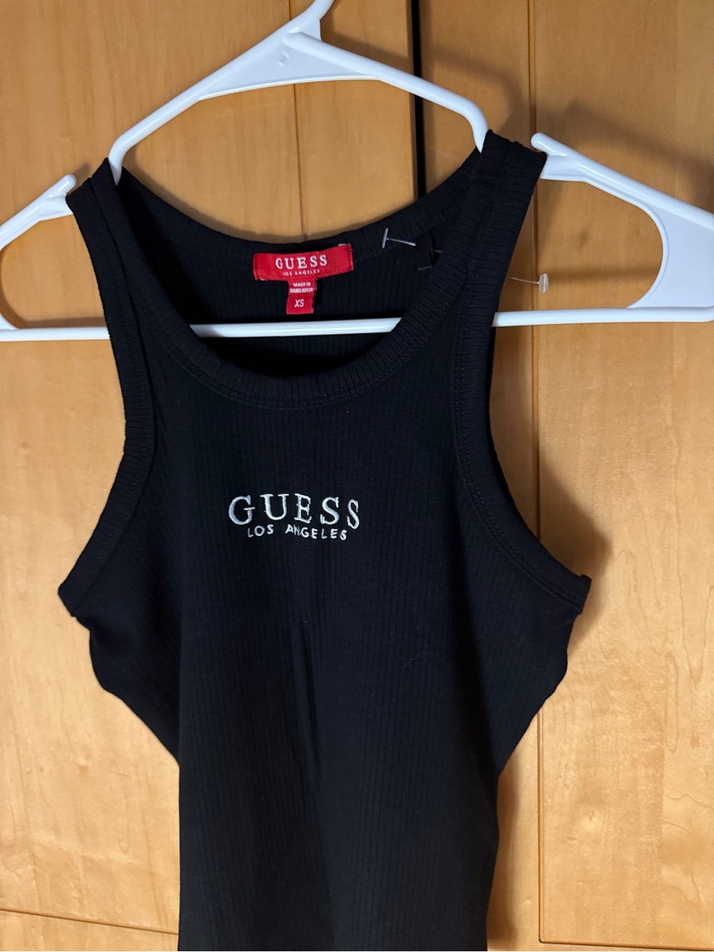GUESS Black Ribbed Tank